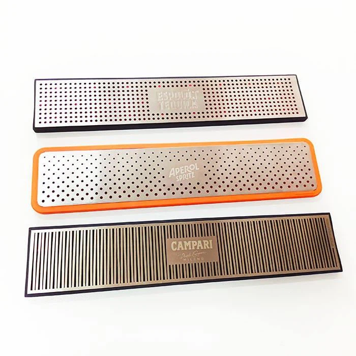Phụ kiện quầy bar Khay nhỏ giọt bằng thép không gỉ Tấm lót thanh PVC