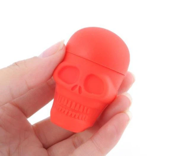 New Silicone Skull Head Smoke Oil Box