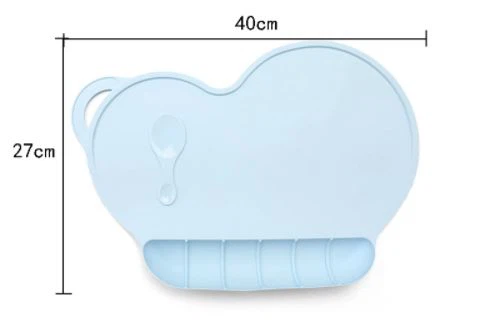 Silicone Placemat Bowl Compartments Plate For Kids