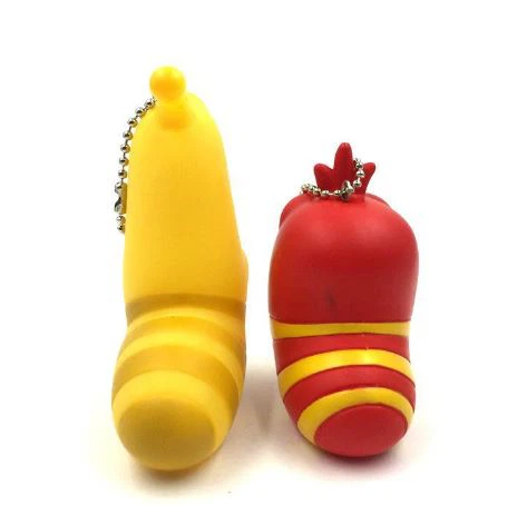 Funny Animal Larva Doll Keychains Souvenirs
