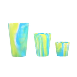 Cá nhân màu hỗn hợp Silicone Pint Ly rượu vang thủy tinh
