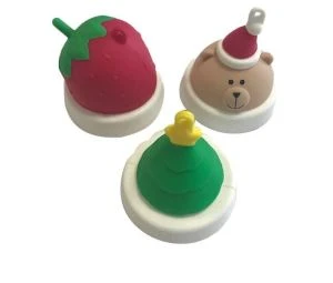 Silicone dễ thương đàn ông và phụ nữ cặp chìa khóa túi chìa khóa mặt dây chuyền