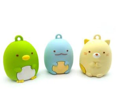 PVC Soft Doll 3D Anime Keychais 2D keyrings