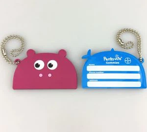Tên trẻ em cao su silicone dễ thương Thẻ thẻ hành lý du lịch