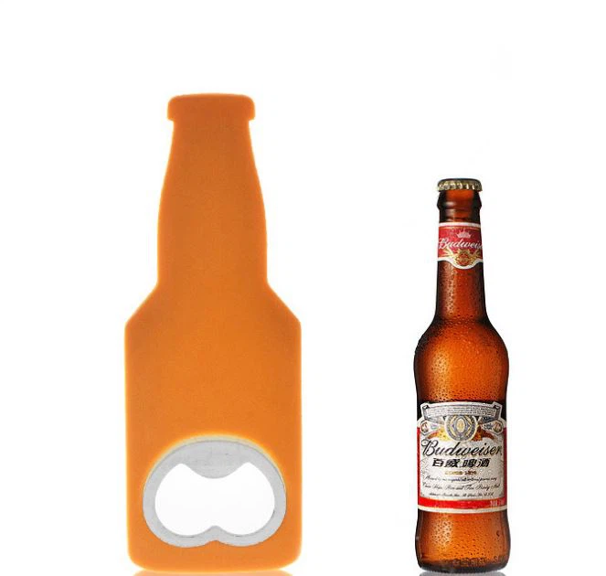 Thiết kế 3d PVC Chai Opener Metal Bottle Opener