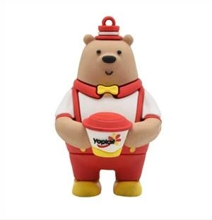 3D PVC Animal Keychain Silicone Cartoon Key Ring Mặt dây chuyền